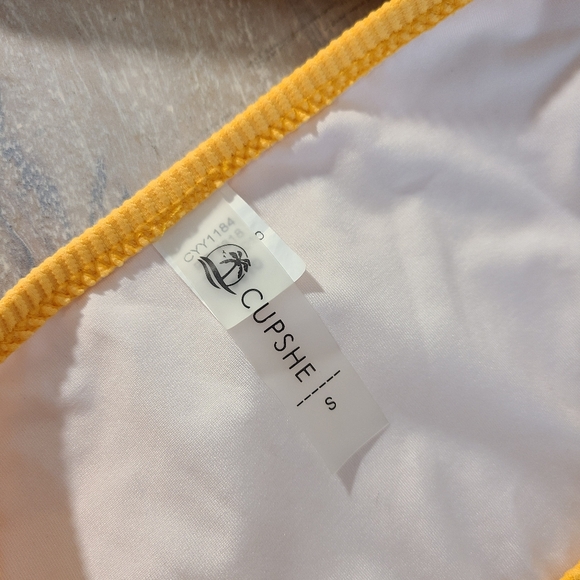 Cupshe Yellow Ribbed Bikini Set - Picture 11 of 11